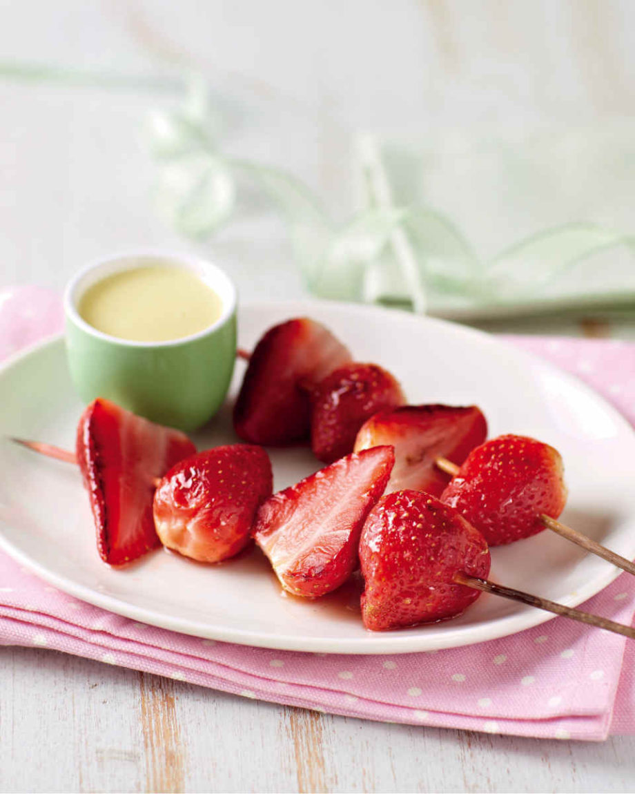 Aldi's Grilled Honey Strawberry Brochettes with White Chocolate Cream