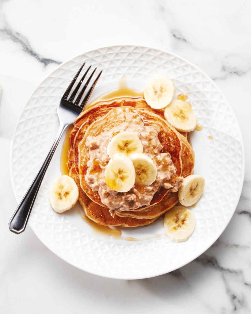 Banana & Peanut Butter Vegan Pancakes