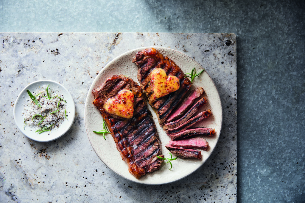 Specially Selected 36 Day Matured Sirloin Steaks with Pink Peppercorn Butter