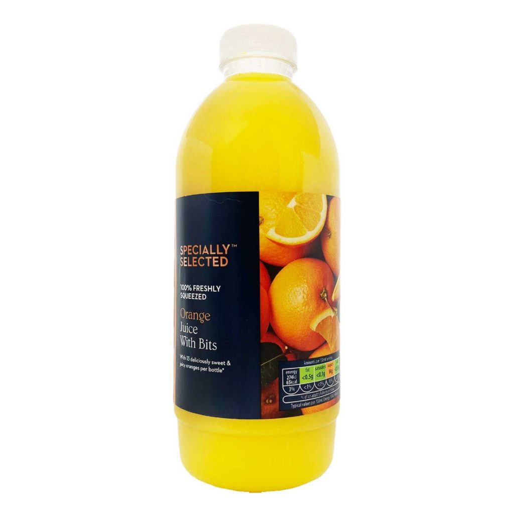 Image of bottle of orange juice