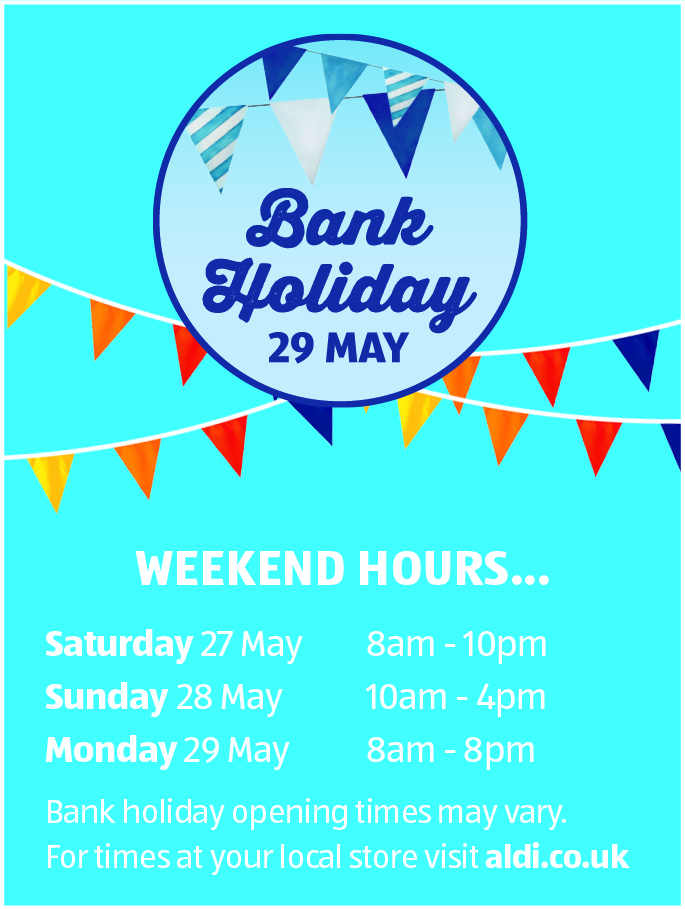 Aldi Opening Times May Bank Holiday 2025 Ashia Callida