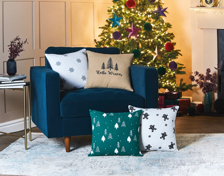Aldi's Festive Cushion Covers Available in four choices