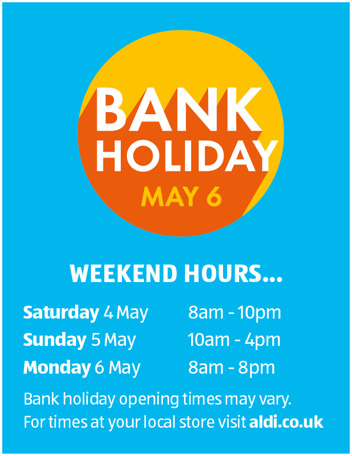 ALDI CONFIRMS BANK HOLIDAY OPENING HOURS ALDI UK Press Office